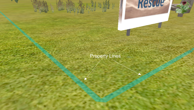 Showing property lines
